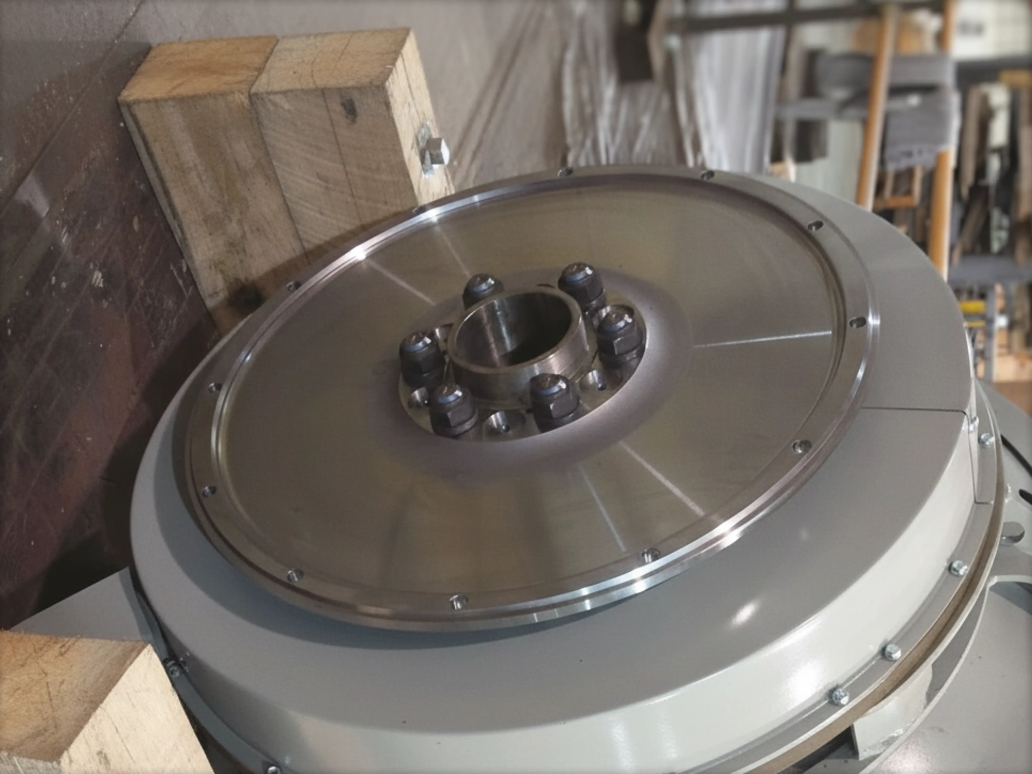 Restored locomotive motor after repair